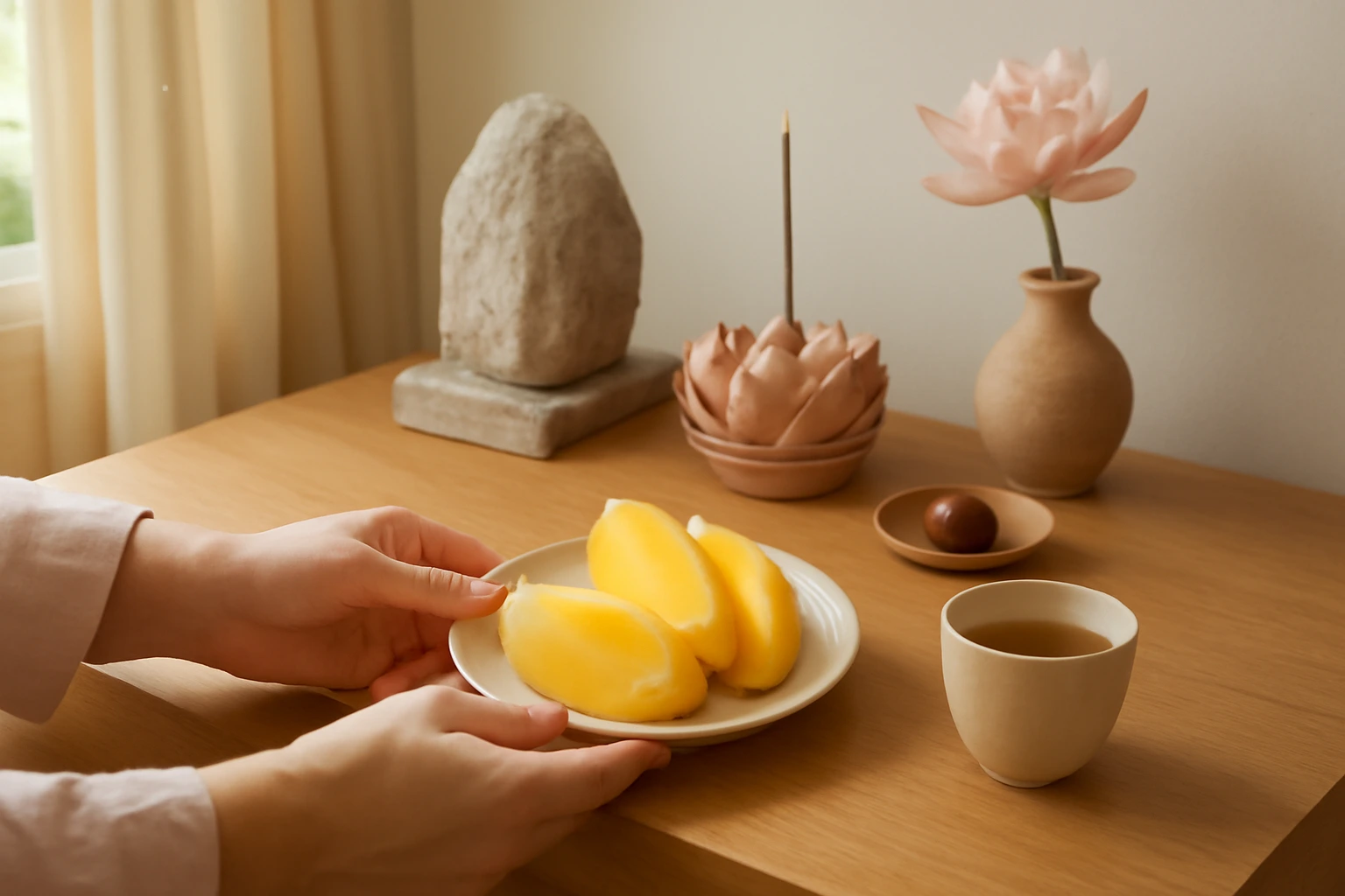Cúng dường theo tinh thần Phổ Hiền: tài cúng dường, pháp cúng dường và mâm lễ trên bàn thờ Phật tại gia
